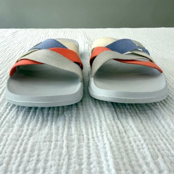 FitFlop iQushion Slides Size EU 42 US 10 Gray Cream Coral Lavender Sandal - Picture 3 of 10